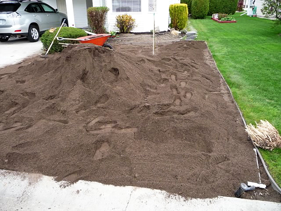Soil preparation for xeriscape garden