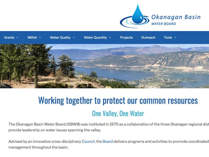 Okanagan Basin Water Board website link